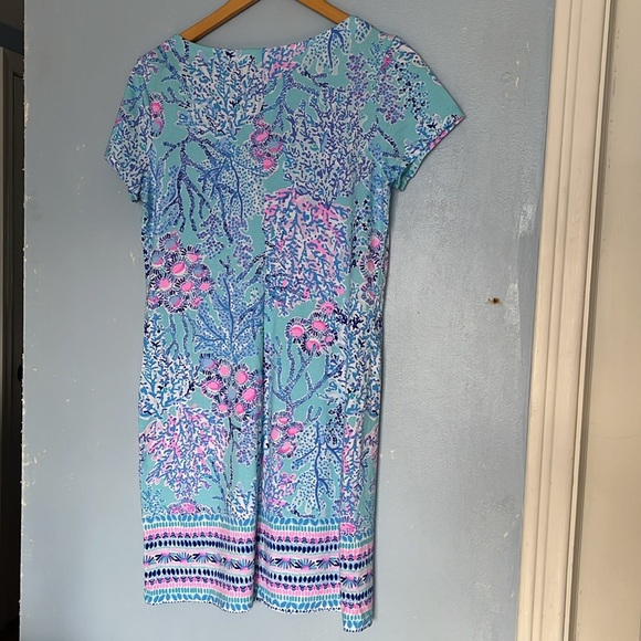 Lily Pulitzer Sophiletta UPF 50 Blue Ibiza Now You Sea Me Short Sleeve Dress - Picture 4 of 9